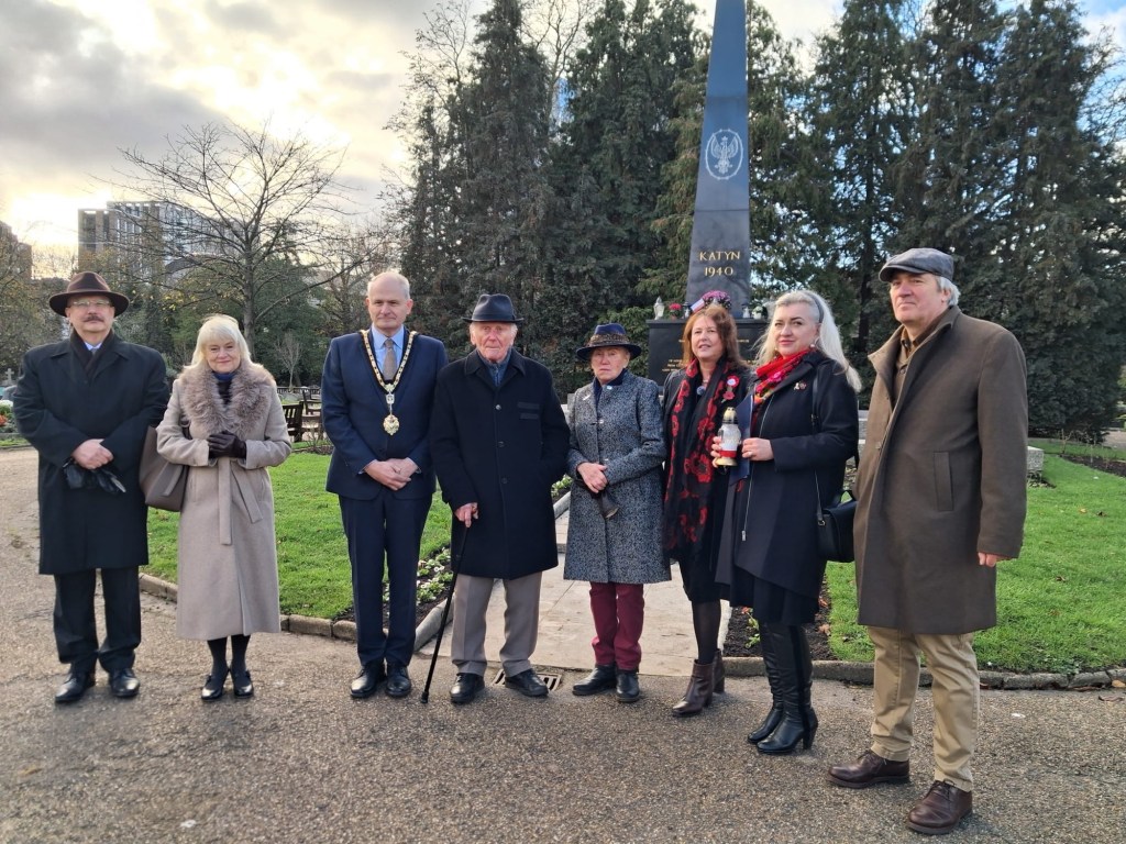 Commemoration of the 85th Anniversary of the Katyn Massacre in London organised by the Polish Sue&nbsp;Association.