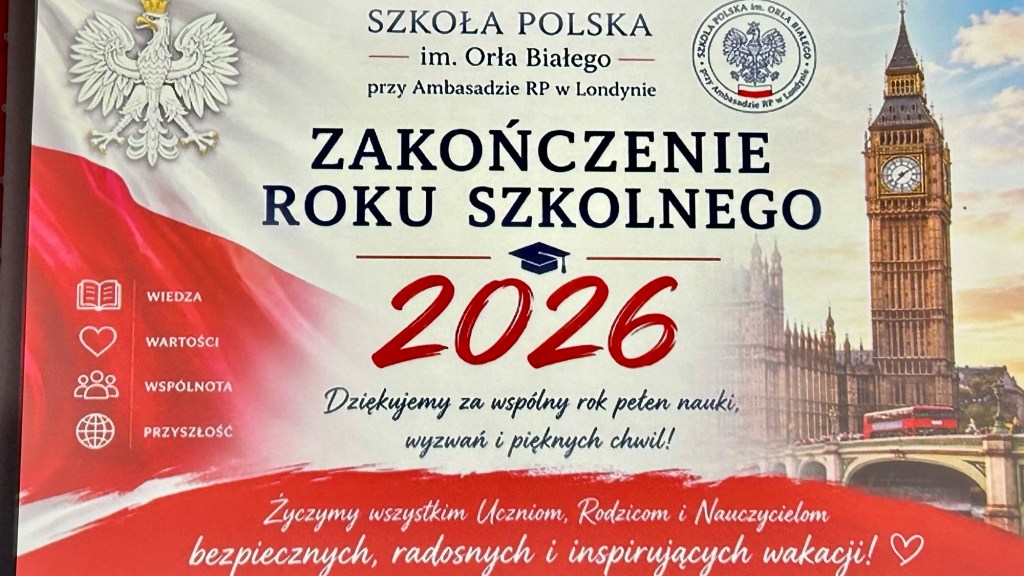 Zakończenie roku szkolnego w polskich szkołach sobotnich w Wielkiej&nbsp;Brytanii.