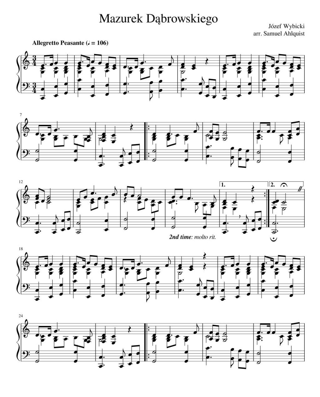 🇵🇱 20 July 1797 – The First Public Performance of “Mazurek&nbsp;Dąbrowskiego”.