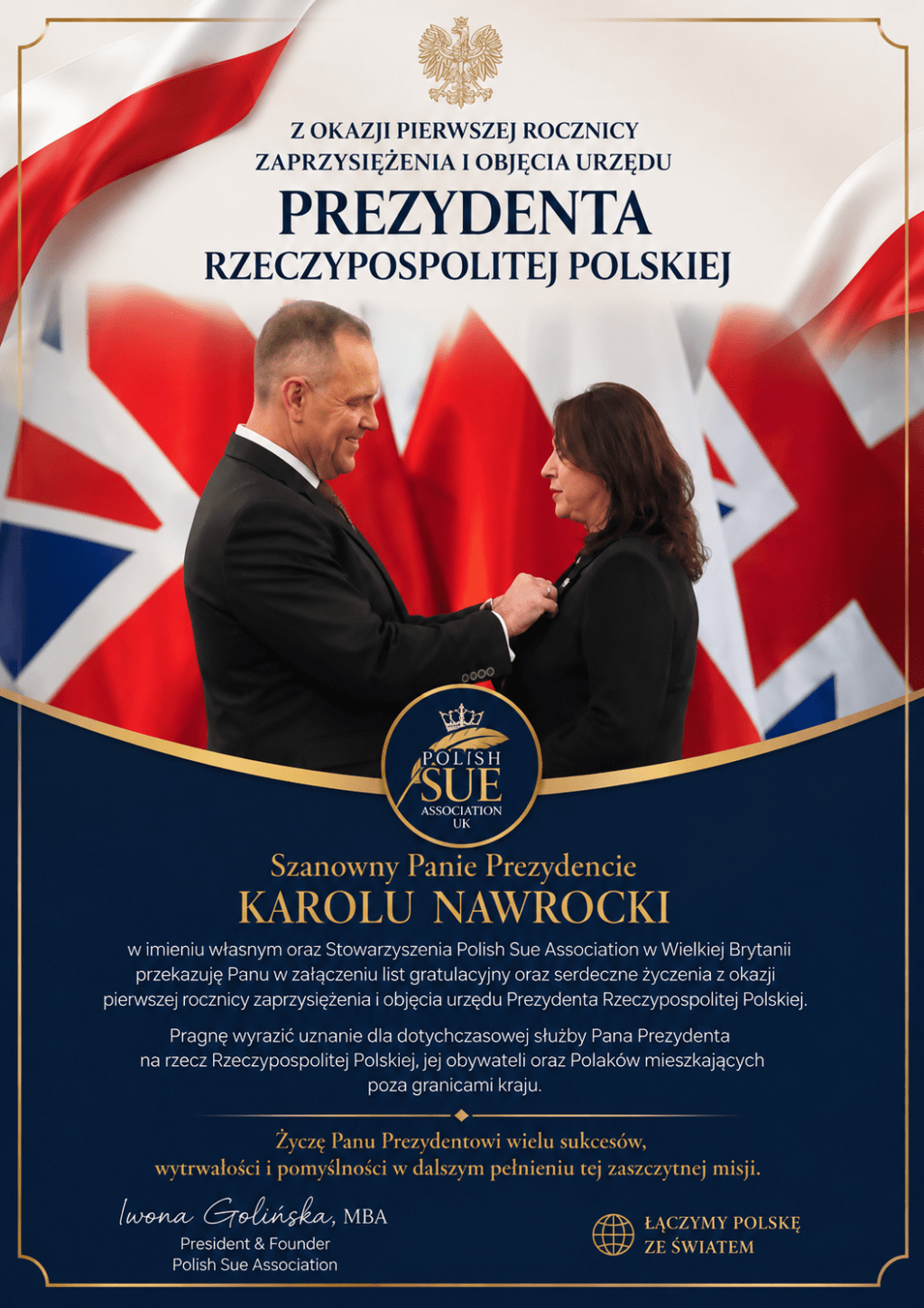 🇵🇱 Rok służby dla Polski. Gratulacje dla Prezydenta Rzeczypospolitej Polskiej Karola&nbsp;Nawrockiego.